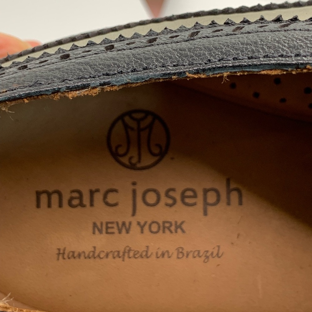 MARC JOSEPH NEW YORK Men’s SHOES LEATHER WINGTIP OXFORD NITB SIZE 11 1/2 - Picture 2 of 7